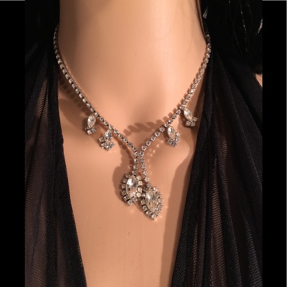 VINTAGE RHINESTONE NECKLACE - Picture 3 of 4